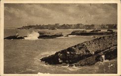 Vintage Postcard Biarritz Headlight the Holy Cape Martin