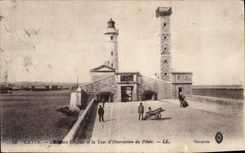 CPA Phare Cette Le phare St louis et la tour d'observation du pilote