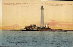 Vintage Postcard Headlight of Planier Marseilles