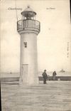 Vintage Postcard Headlight Cherbourg Bateau