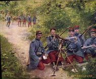CPA Militaria La mitrailleuse