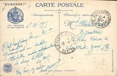 CPA Militaria Veille de Noel sur le front Dubonnet