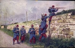 CPA Militaria En embuscade