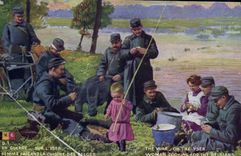 CPA Militaria Sur l'Yser Femme faisant la cuisine des Belges