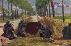 CPA Militaria Belges defendant une route