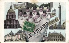 CPA Fantaisie Journaux Journal Le Figaro Enfants Bebes