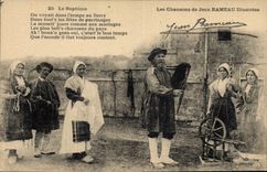 CPA Folklore Les chansons de Jean Rameau illustrees Le bapteme