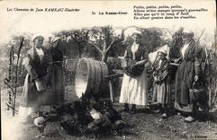 CPA Folklore Les chansons de Jean Rameau illustrees La basse Cour
