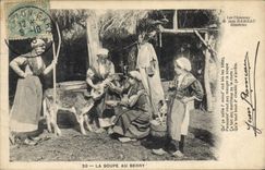 CPA Folklore Les chansons de Jean Rameau illustrees La soupe au Berry Veau