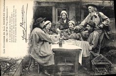 CPA Folklore Les chansons de Jean Rameau illustrees Le p'tit vin de Sancerre 