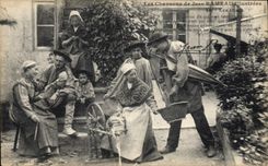 CPA Folklore Les chansons de Jean Rameau illustrees Les oeufs