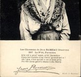 CPA Folklore Les chansons de Jean Rameau illustrees La p'tit fermiere