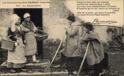 CPA Folklore Les chansons de Jean Rameau illustrees La commission