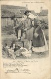 CPA Folklore Les chansons de Jean Rameau illustrees Berry Le gouter des poules
