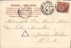 CPA Fantaisie Fleurs Poisson Hirondelle