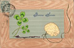 CPA Fantaisie Fleurs Trefles