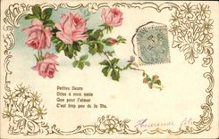 CPA Fantaisie Fleurs 