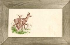 CPA Fantaisie Biches (en relief) 