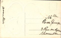 CPA Fantaisie Fleurs Femme Trefle