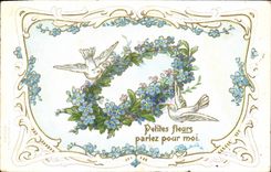 CPA Fantaisie Fleurs Colombes