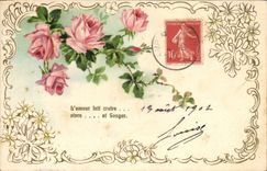 CPA Fantaisie Fleurs 