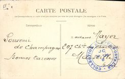 Postal Folclore Vid Vendimias Champaña el trabajo de la vid la peladura CUMBRE