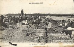CPA Folklore Vigne Vendanges Champagne Le dejeuner