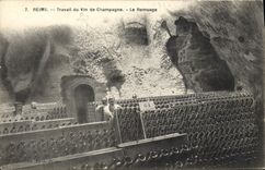 CPA Folklore Vigne Vendanges Reims Travail du vin de Champagne Le remuage TOP
