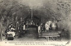 CPA Folklore Vigne Vendanges Champagne Degorgement et dosage des vins dans les caves de GH Mumm & Cie TOP