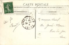 Postal Folclore Vid Vendimias Reims Trabajo del vino de Champaña el enjuague de las botellas CUMBRE