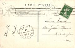 Postal Folclore Vid Vendimias Reims Trabajo de vino de Champaña la elección del vino antes del desatasco