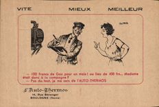CPA Publicite Vite Mieux Meilleur Auto Thermos Rue Beranger Boulogne 