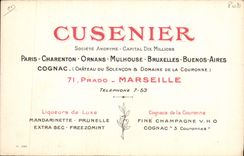 CPA Publicite Le Mandarin A base de mandarines Aperitif Alcool Cusenier Fils