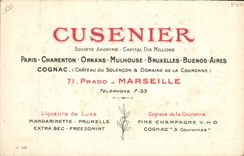 CPA Publicite Le Mandarin A base de mandarines Aperitif Alcool Cusenier Fils