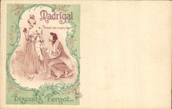 CPA Publicite Madrigal Biscuits Pernot Illustrateur 