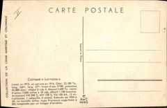Postal Fantasia Ilustrador Haffner Buque de Guerra Blindaje De Lorena