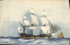 CPA Fantaisie Illustrateur Haffner Bateau Vaisseau de la Compagnie des Indes