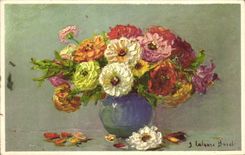 CPA Fantaisie Fleurs 