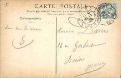 Postal PHARE el Treport lo lanzado un día de tormenta