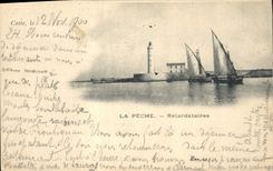 CPA Phare Cette La Peche Retardataires Bateaux 