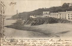 CPA Phare Environs de Brest Phare du Portzic Plage de Maison Blanche 