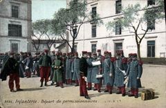 CPA Militaria Depart des permissionnaires 