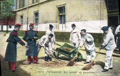 CPA Militaria Infanterie La corvee du quartier 