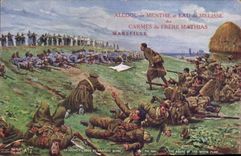 CPA Militaria L'abus du drapeau blanc Frere Mathias 