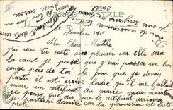 Vintage Postcard Militaria Infantry Interior of a kitchen