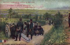 CPA Militaria Notre 75 en action Canon Frere Mathias 