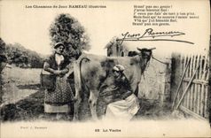 CPA Folklore Les chansons de Jean Rameau illustrees La Vache