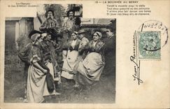 CPA Folklore Les chansons de Jean Rameau illustrees La bourree au Berry