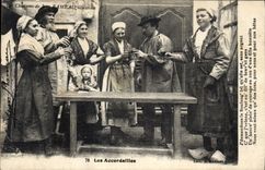 CPA Folklore Les chansons de Jean Rameau illustrees Les accordailles
