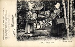 CPA Folklore Les chansons de Jean Rameau illustrees Tete a tete